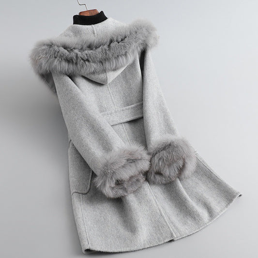 Abrigo de Invierno para Mujer en Lana de Oveja con Corte Ajustado - Image 2