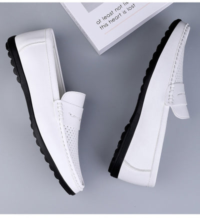 Mocasines Hombre Cuero Microfiber con Diseño Calado - Image 9