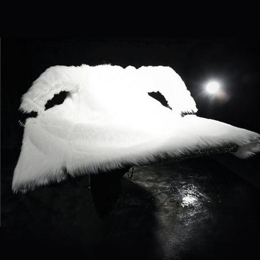 Chaqueta Acolchada Capucha Pelaje Sintético Negro y Blanco - Image 17