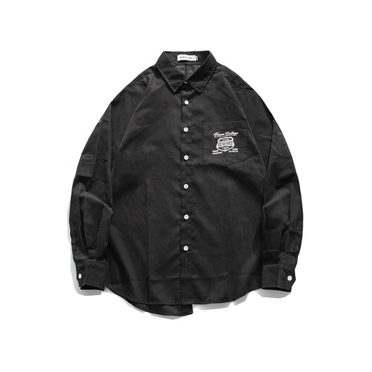 Camisa Retro Japonesa Hong Kong - Colores Sólidos Clásicos