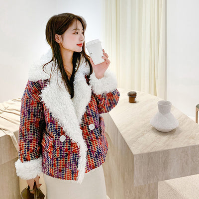 Chaqueta de Lana Cordero Premium Xiaoxiangfeng - Abrigo Elegante de Diseño Moderno - Image 2