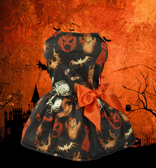 Vestido de Halloween para Perros Pequeños - Diseño de Calabaza para Chihuahua y Yorkshire - Image 2