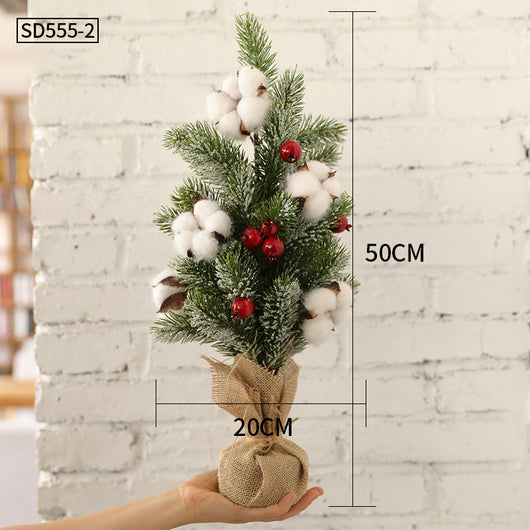 Árbol de Navidad Miniatura de Escritorio con Adornos Pequeños - Image 9