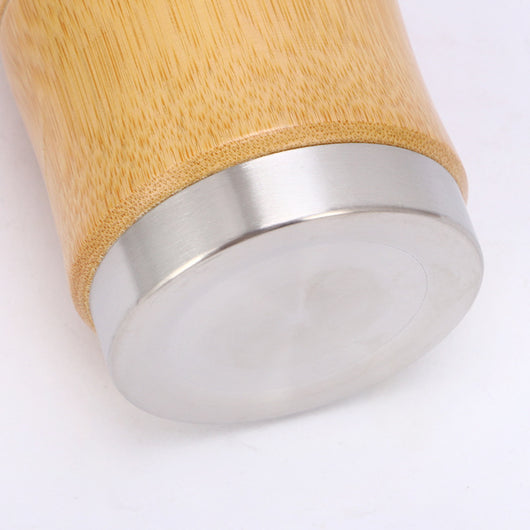 Termo Vacío de Acero Inoxidable con Bambú - Image 10