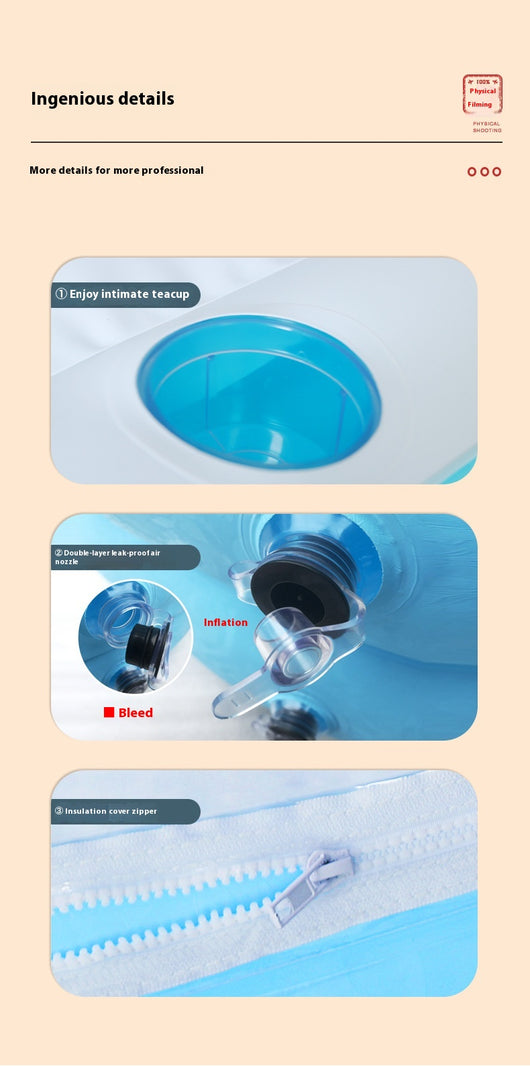Bañera Plegable Inflable para Departamentos Pequeños - Tina Portátil PVC Resistente - Image 19