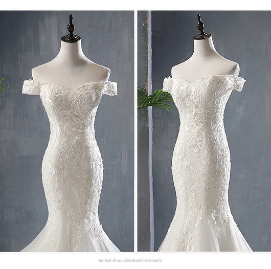 Vestido de Novia Sirena con Cola de Encaje - Image 2