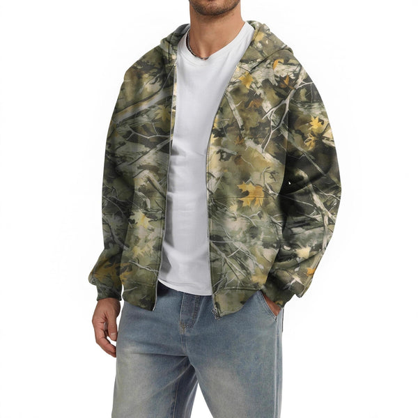 Sudadera con Cierre Estilo Camuflaje para Hombre