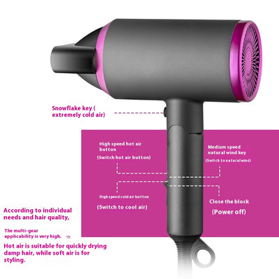 Secador de Cabello Plegable con Tecnología Aniónica - Image 2