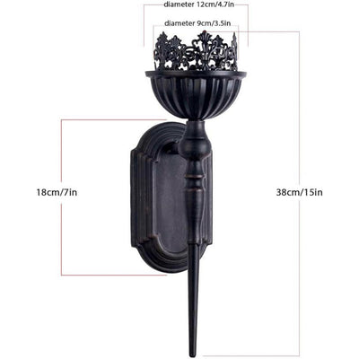 Candelabro Colgante de Hierro Forjado Negro para Decoración - Image 5