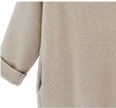 Chaqueta Tejida con Cuello de Solapa - Largo Medio para Mujer - Image 12