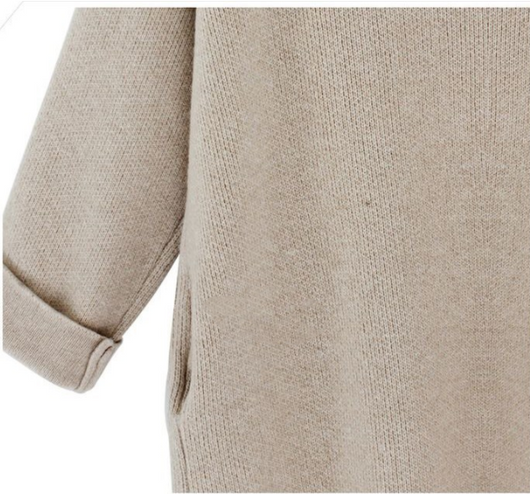 Chaqueta Tejida con Cuello de Solapa - Largo Medio para Mujer - Image 12