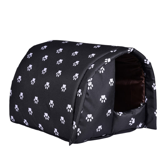 Casa para Gatos de Exterior con Tela Oxford Impermeable y Protección Solar