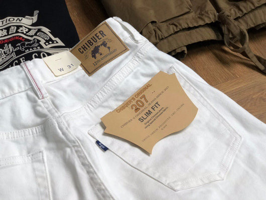 Pantalones Vaqueros Blancos Rectos para Hombre - Casual Moderno - Image 22