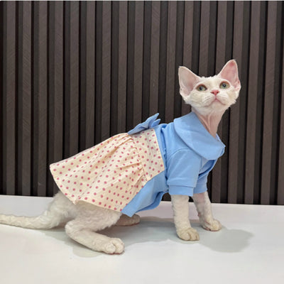 Falda con Lunares y Moño para Gato sin Pelo - Image 5