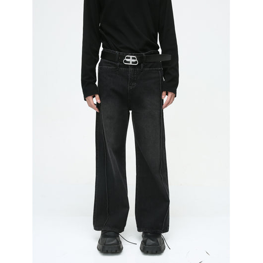 Jeans Retro Casual Americano con Efecto Desgastado - Image 3