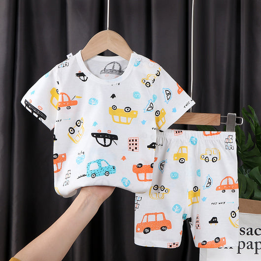 Conjunto de Dos Piezas en Algodón con Mangas Cortas para Niños y Niñas - Image 4