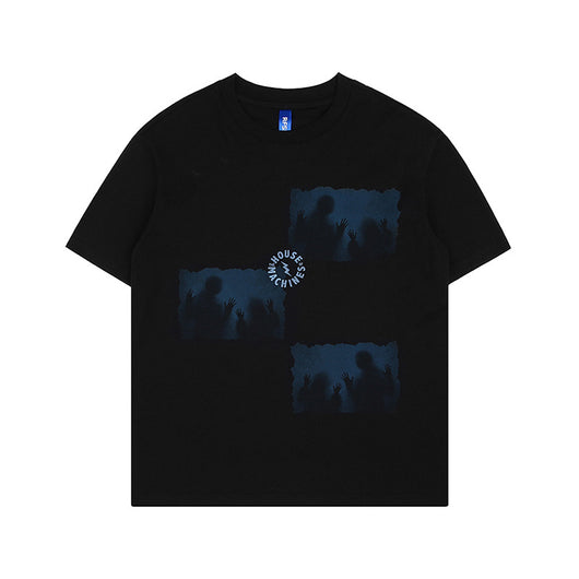Playera Estampada Suelta para Parejas - Estilo Urbano - Image 4