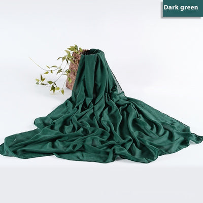 Pañuelo Ligero de Algodón y Lino en Colores Sólidos - Image 22