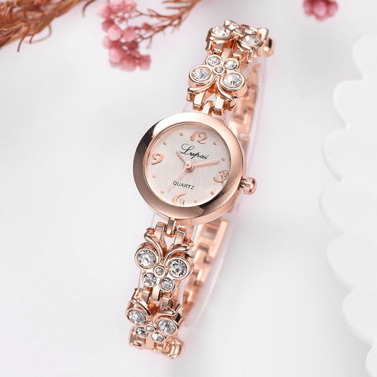 Reloj de Cuarzo para Dama con Correa de Diamantes y Esfera Pequeña - Image 11