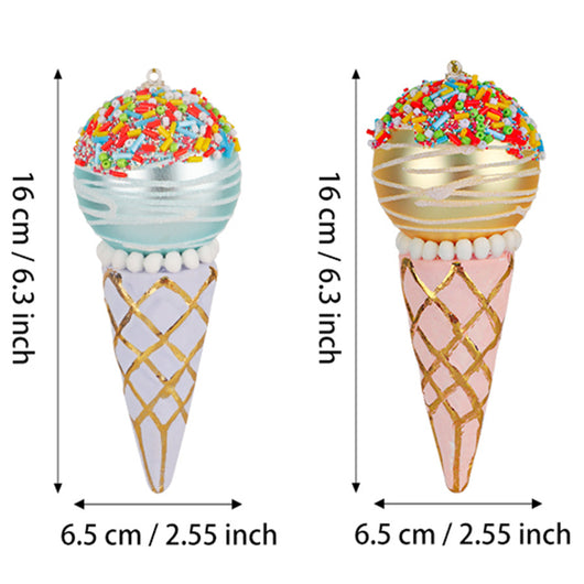 Adorno Navideño de Árbol Helado con Colgante de Vidrio - Image 5