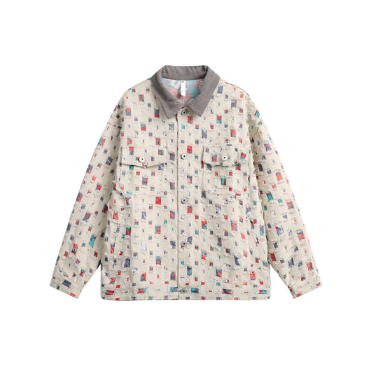 Chaqueta Camisa Vaquera Estilo Retro Americano con Costuras Desgastadas - Image 3
