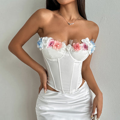 Top Tubular con Aros y Flores 3D para Mujer - Image 8