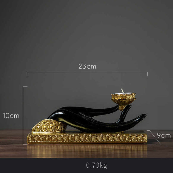 Ornamento Zen Portavelas Bergamota Tailandesa Gesture