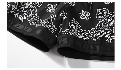 Shorts Hip-hop Militar con Empalmes y Corte Bajo para Hombre - Image 7