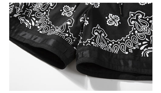 Shorts Hip-hop Militar con Empalmes y Corte Bajo para Hombre - Image 7