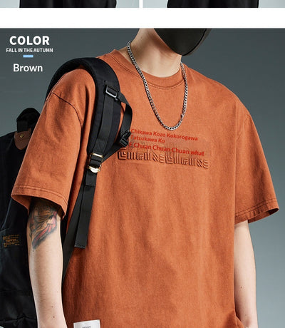 Playera Oversize Pesada de Manga Corta para Hombre - Image 32