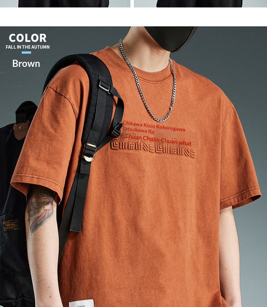 Playera Oversize Pesada de Manga Corta para Hombre - Image 32