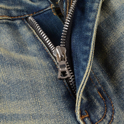 Jeans Rojos Estampados con Pliegues y Cintura Elástica para Hombre - Image 19