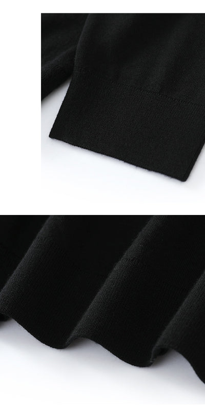Suéter Polo de Lana Pura Fina Cuello Solapa para Hombre - Image 15