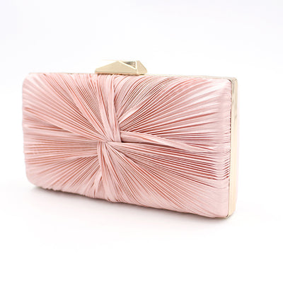 Bolso de Noche Elegante con Pliegues y Asa de Cadena - Image 2