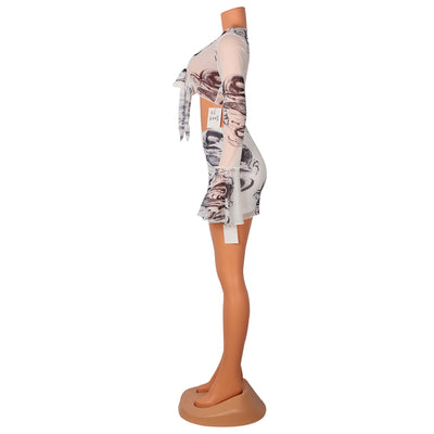 Conjunto Corto de Tul Sensual para Discoteca - Falda Transparente de Dos Piezas - Image 23