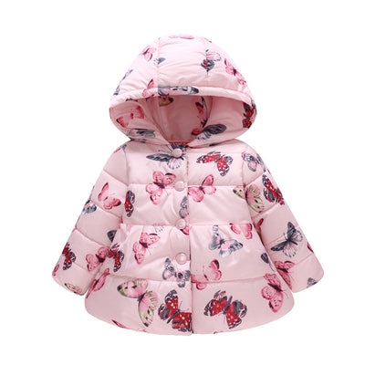 Chaqueta Acolchada para Niñas con Capucha y Diseño Estampado - Image 7