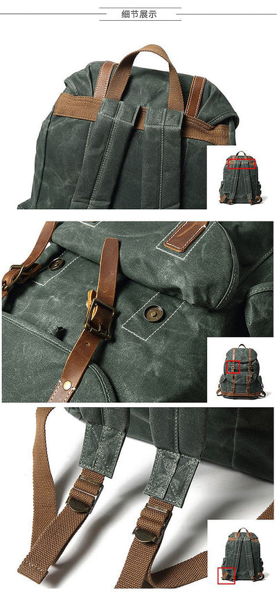 Mochila de Lona Resistente para Viajes y Montaña - Unisex - Image 12