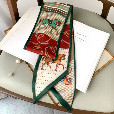 Pañuelo de Seda Estampado Vintage para Mujer - Image 2