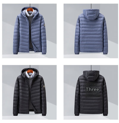 Chaqueta de Plumas para Hombre, Corte Slim Estilo Coreano - Image 27