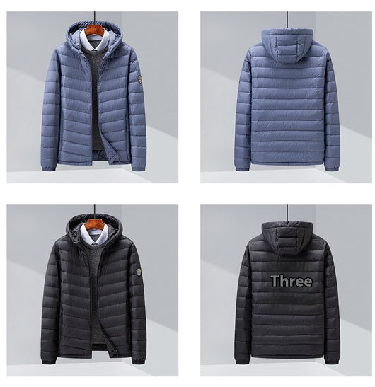 Chaqueta de Plumas para Hombre, Corte Slim Estilo Coreano - Image 27