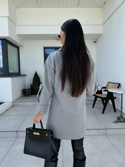 Abrigo de Lana con Cuello H Elegante para Desplazamientos Diarios - Image 22