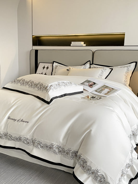 Juego de Cama 4 Piezas Algodón Pima 120 Hilos con Bordado Elegante - Image 15
