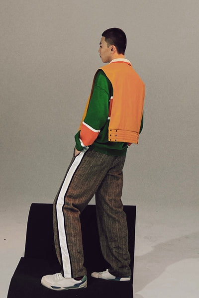 Pantalón de Terciopelo Cuadros Café Vintage para Hombre - Image 2