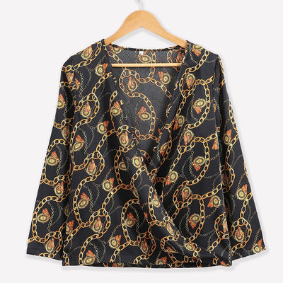 Camiseta de Cadena Impresa de Manga Larga - Image 7