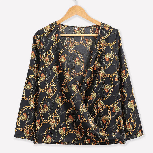 Camiseta de Cadena Impresa de Manga Larga - Image 7