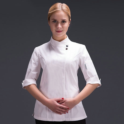 Uniforme de Chef Profesional para Mujer en Cocina de Hotel - Image 9