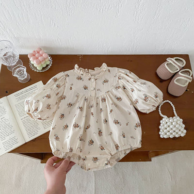 Blusa Infantil Primavera Estilo Coreano Floral Manga Larga - Image 11