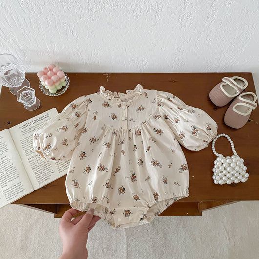 Blusa Infantil Primavera Estilo Coreano Floral Manga Larga - Image 11