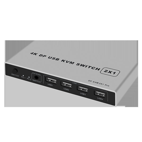 Switch KVM DisplayPort 2x1 4K 60Hz para 2 PCs
