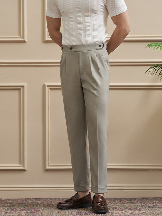 Pantalones Casuales Drapeados Slim-Fit para Hombre - Traje de Negocios - Image 8